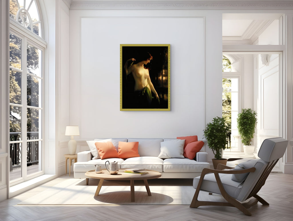 Ninfa del agua -  Otto Theodore Gustav Lingner  - Lienzo premium 430g (calidad de galeria)