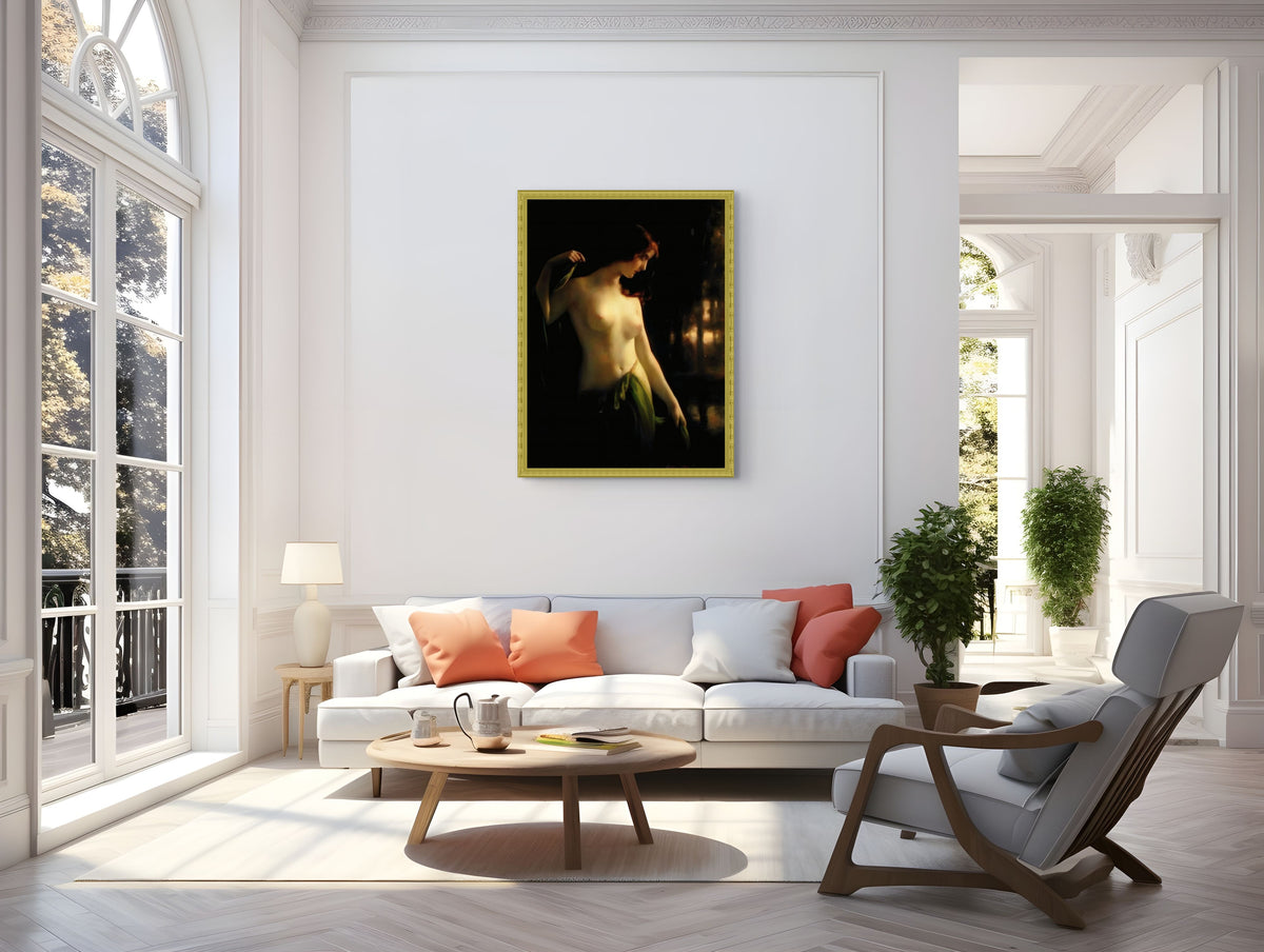 Ninfa del agua -  Otto Theodore Gustav Lingner  - Lienzo premium 430g (calidad de galeria)