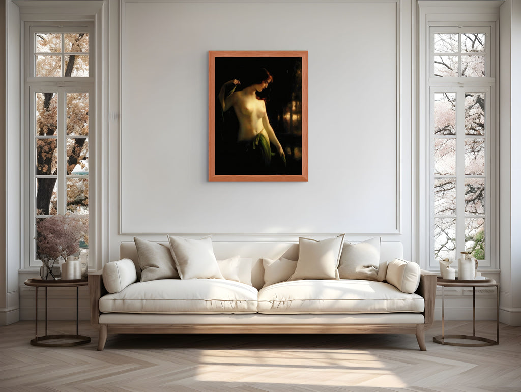 Ninfa del agua -  Otto Theodore Gustav Lingner  - Lienzo premium 430g (calidad de galeria)