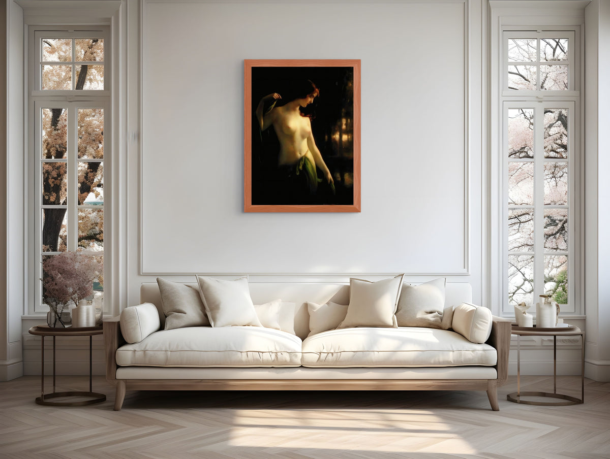 Ninfa del agua -  Otto Theodore Gustav Lingner  - Lienzo premium 430g (calidad de galeria)