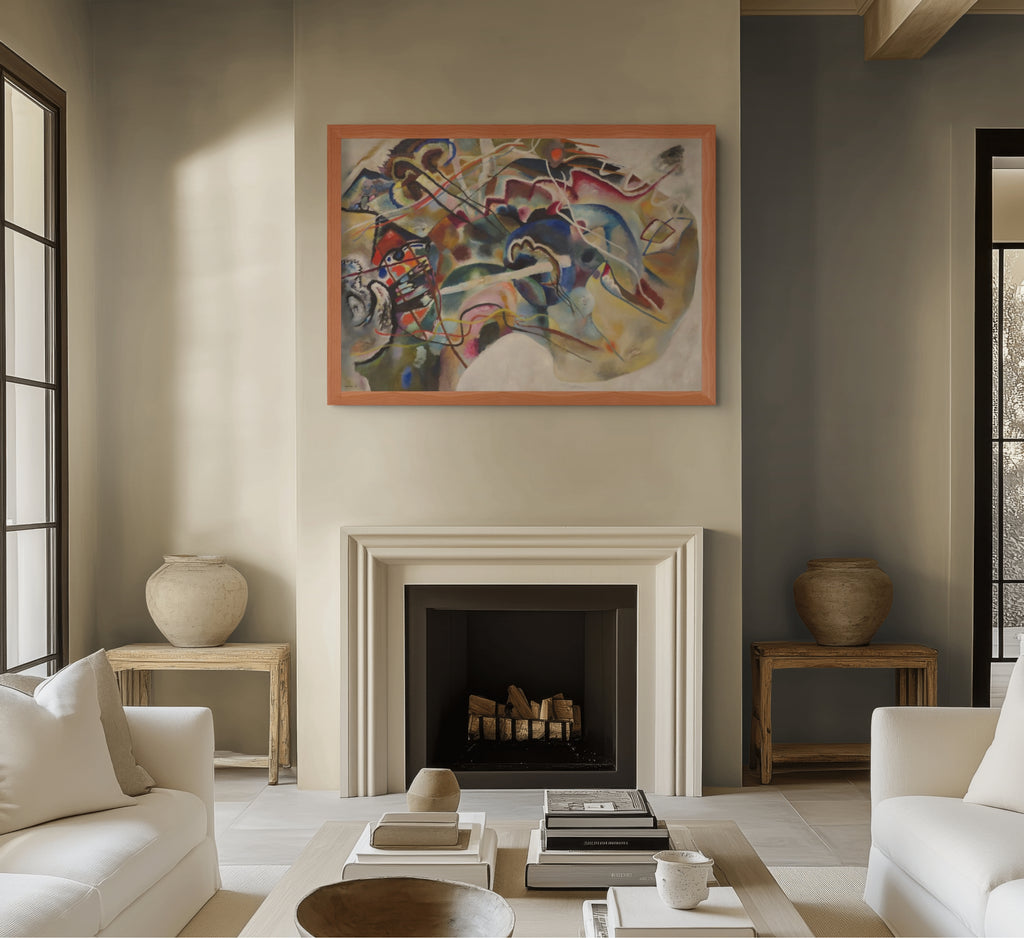 Pintura con borde blanco - Wassily Kandinsky - Lienzo premium 430g (calidad de galeria)