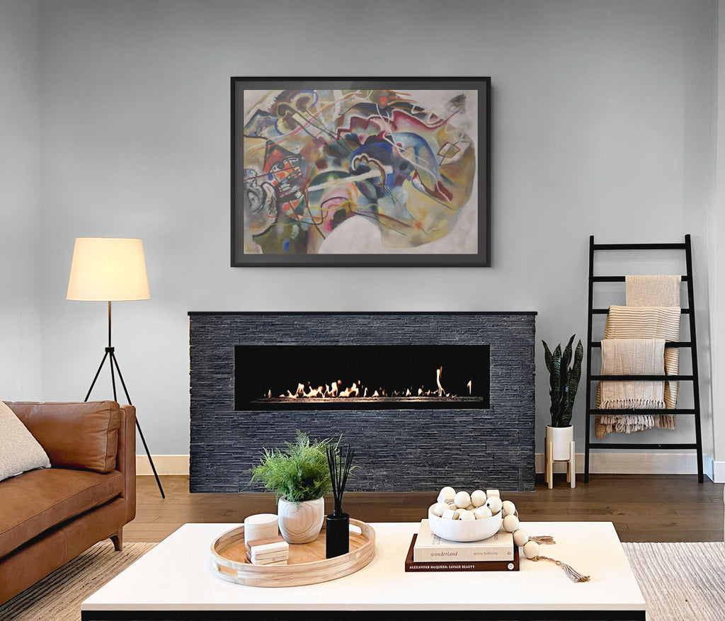 Pintura con borde blanco - Wassily Kandinsky - Lienzo premium 430g (calidad de galeria)