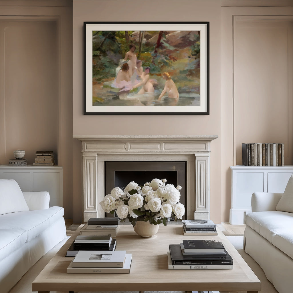 Ninfas en el bosque - Paul-François Quinsac - Lienzo premium 430g (calidad de galeria)