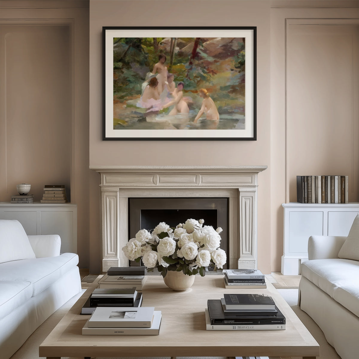 Ninfas en el bosque - Paul-François Quinsac - Lienzo premium 430g (calidad de galeria)