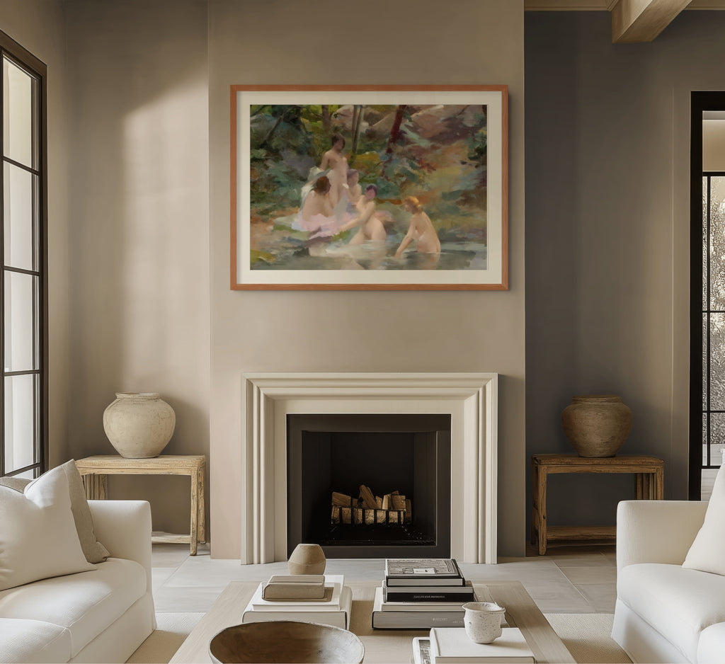 Ninfas en el bosque - Paul-François Quinsac - Lienzo premium 430g (calidad de galeria)