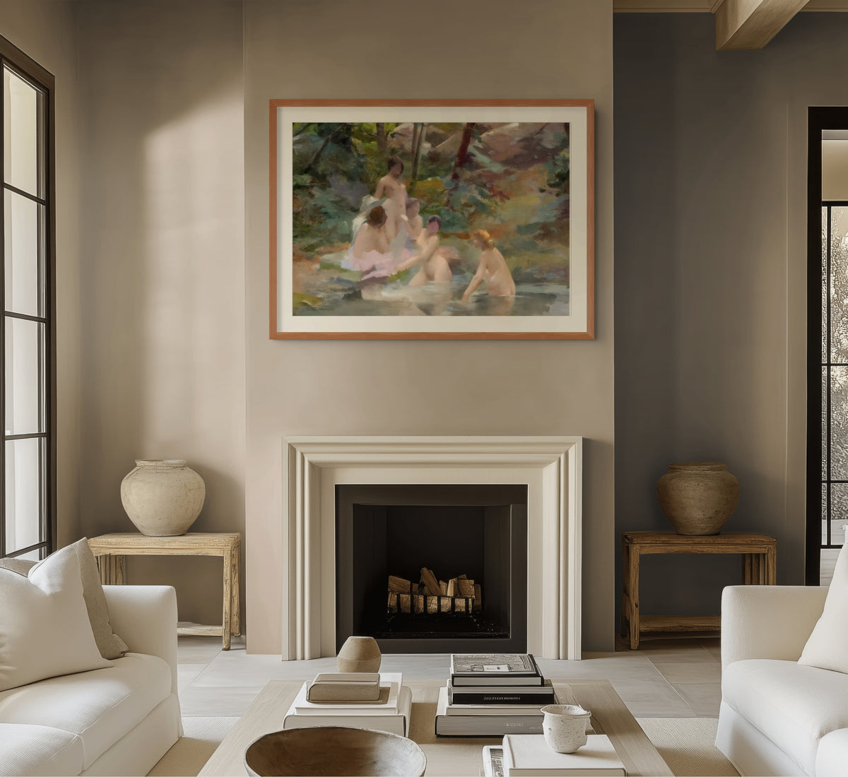 Ninfas en el bosque - Paul-François Quinsac - Lienzo premium 430g (calidad de galeria)