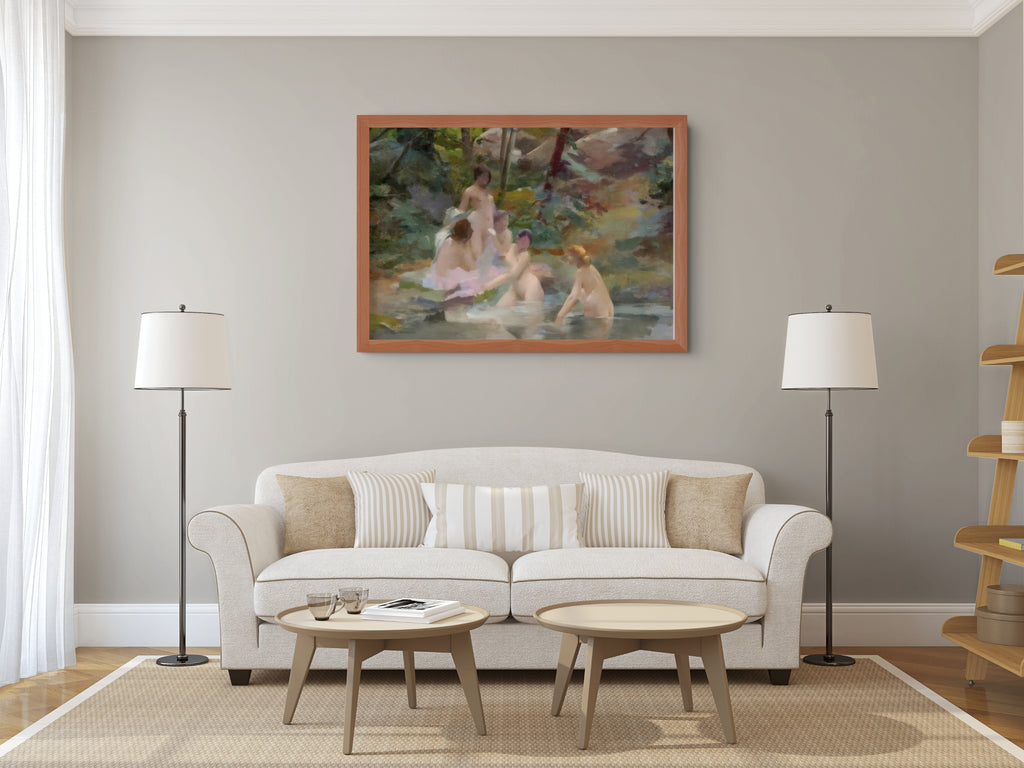 Ninfas en el bosque - Paul-François Quinsac - Lienzo premium 430g (calidad de galeria)