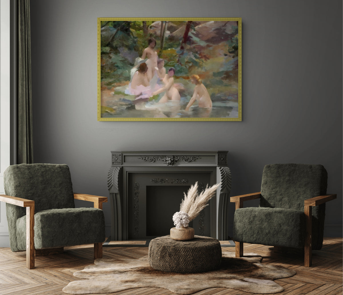 Ninfas en el bosque - Paul-François Quinsac - Lienzo premium 430g (calidad de galeria)
