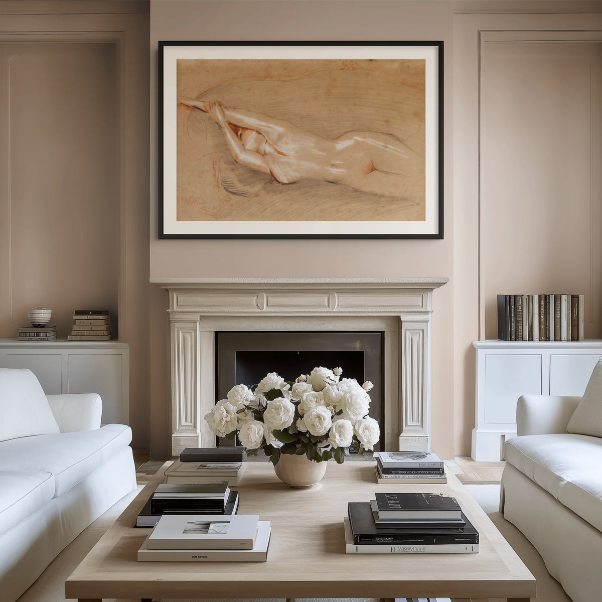 Desnudo reclinado - Paul-Cesar Helleu - Lienzo premium 430g (calidad de galeria)