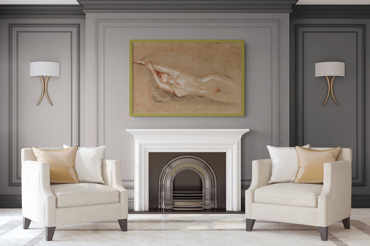 Desnudo reclinado - Paul-Cesar Helleu - Lienzo premium 430g (calidad de galeria)