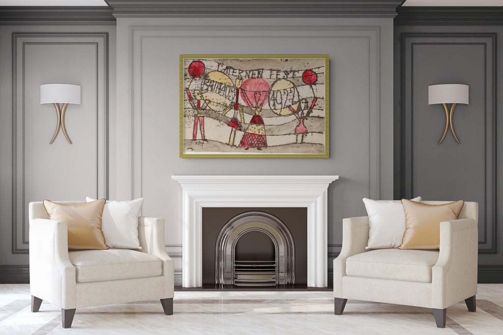 Lantern Festival, Bauhaus - Paul Klee - Premium Canvas 430g (gallery quality)