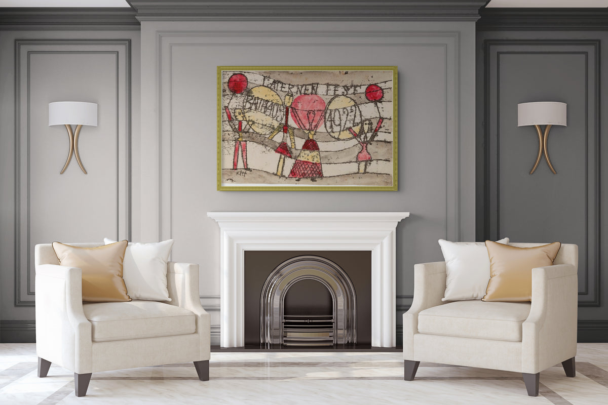 Lantern Festival, Bauhaus - Paul Klee - Premium Canvas 430g (gallery quality)