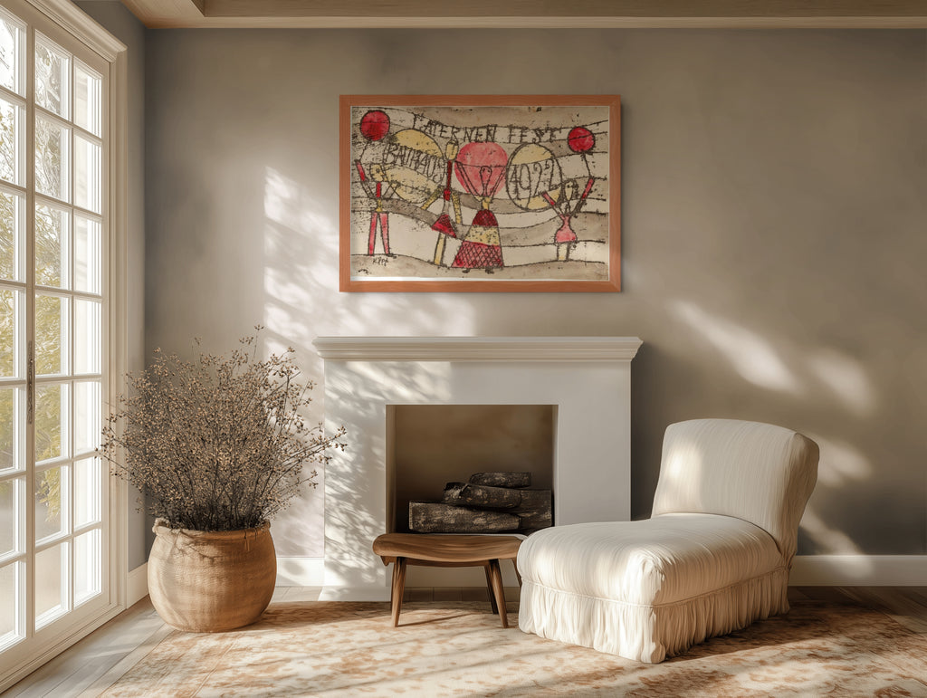 Lantern Festival, Bauhaus - Paul Klee - Premium Canvas 430g (gallery quality)