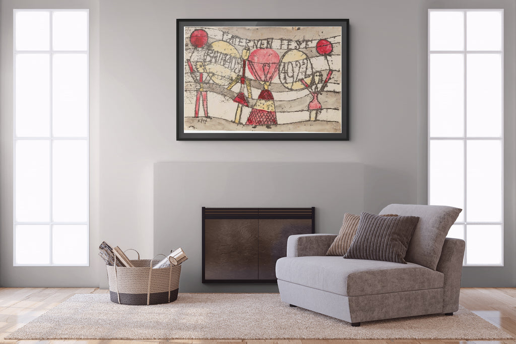 Lantern Festival, Bauhaus - Paul Klee - Premium Canvas 430g (gallery quality)