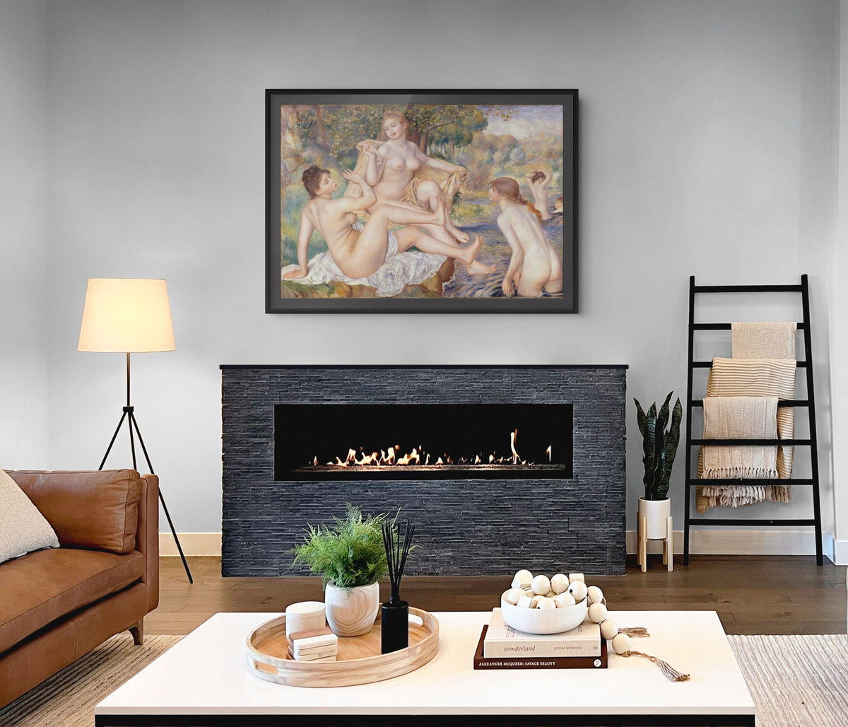 Las grandes bañistas  - Pierre-Auguste Renoir - Lienzo premium 430g (calidad de galeria)