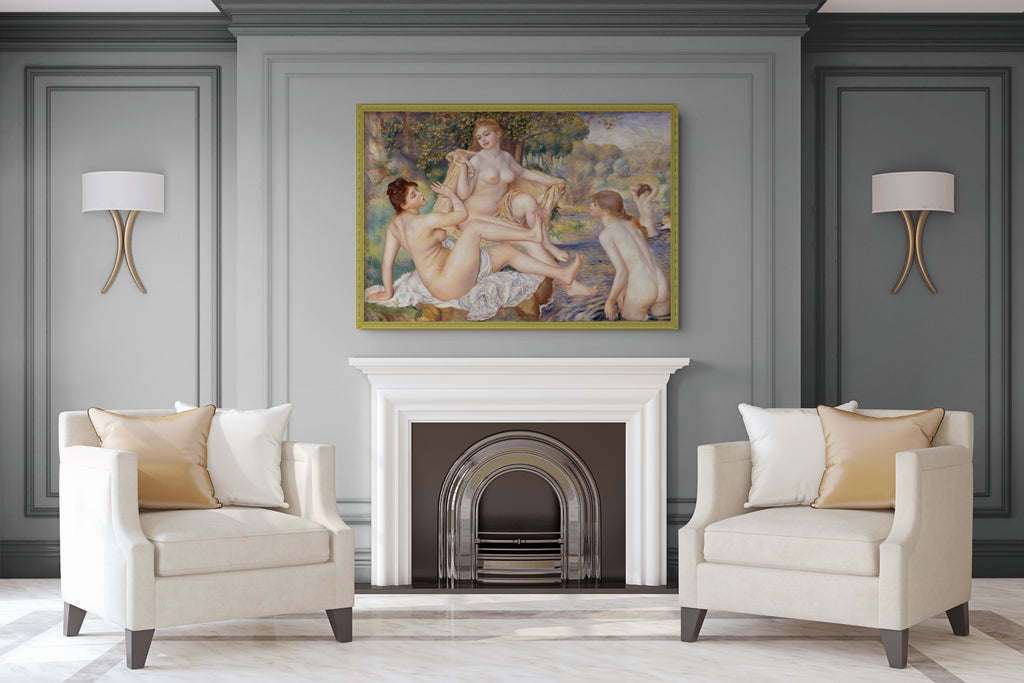 Las grandes bañistas  - Pierre-Auguste Renoir - Lienzo premium 430g (calidad de galeria)