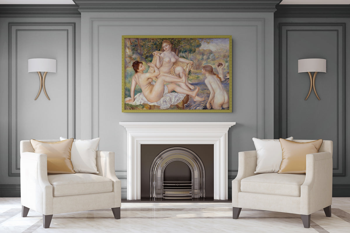 Las grandes bañistas  - Pierre-Auguste Renoir - Lienzo premium 430g (calidad de galeria)