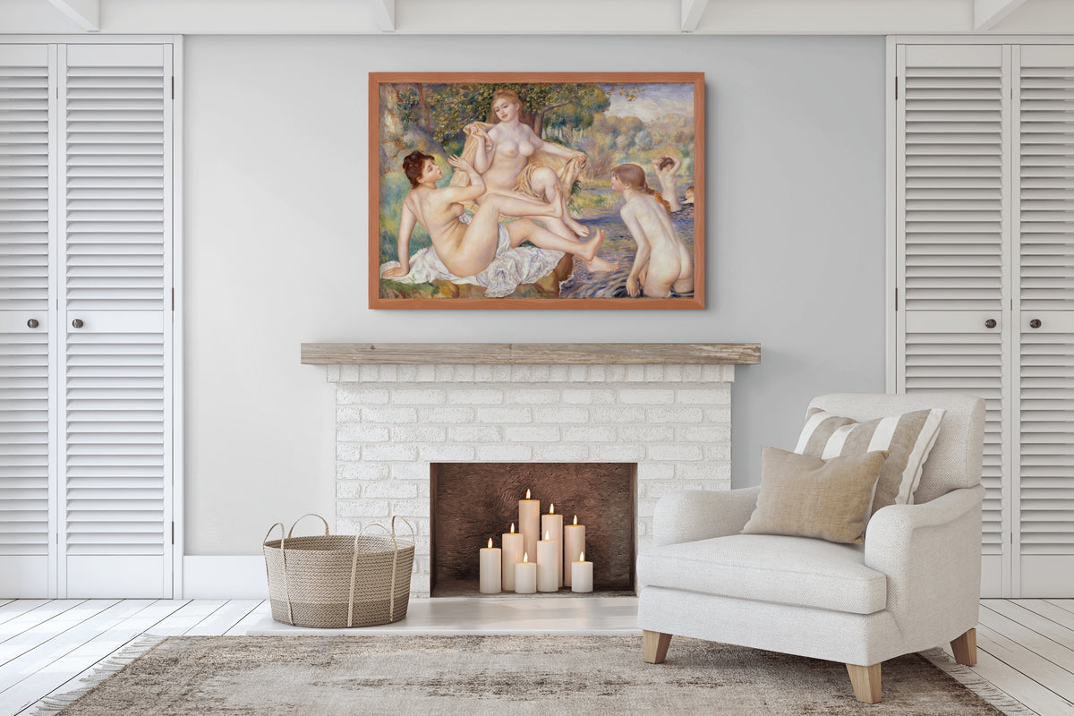 Las grandes bañistas  - Pierre-Auguste Renoir - Lienzo premium 430g (calidad de galeria)