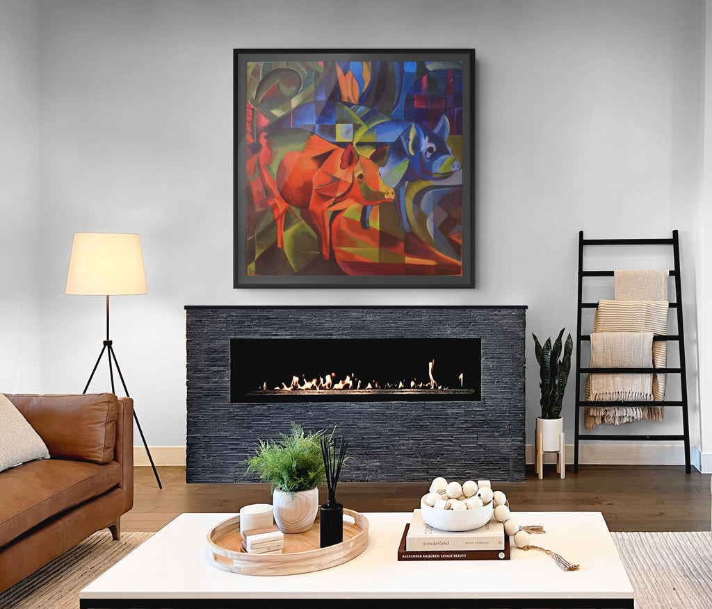 Playing Forms - Franz Marc - Premium Canvas 430g (gallery quality)