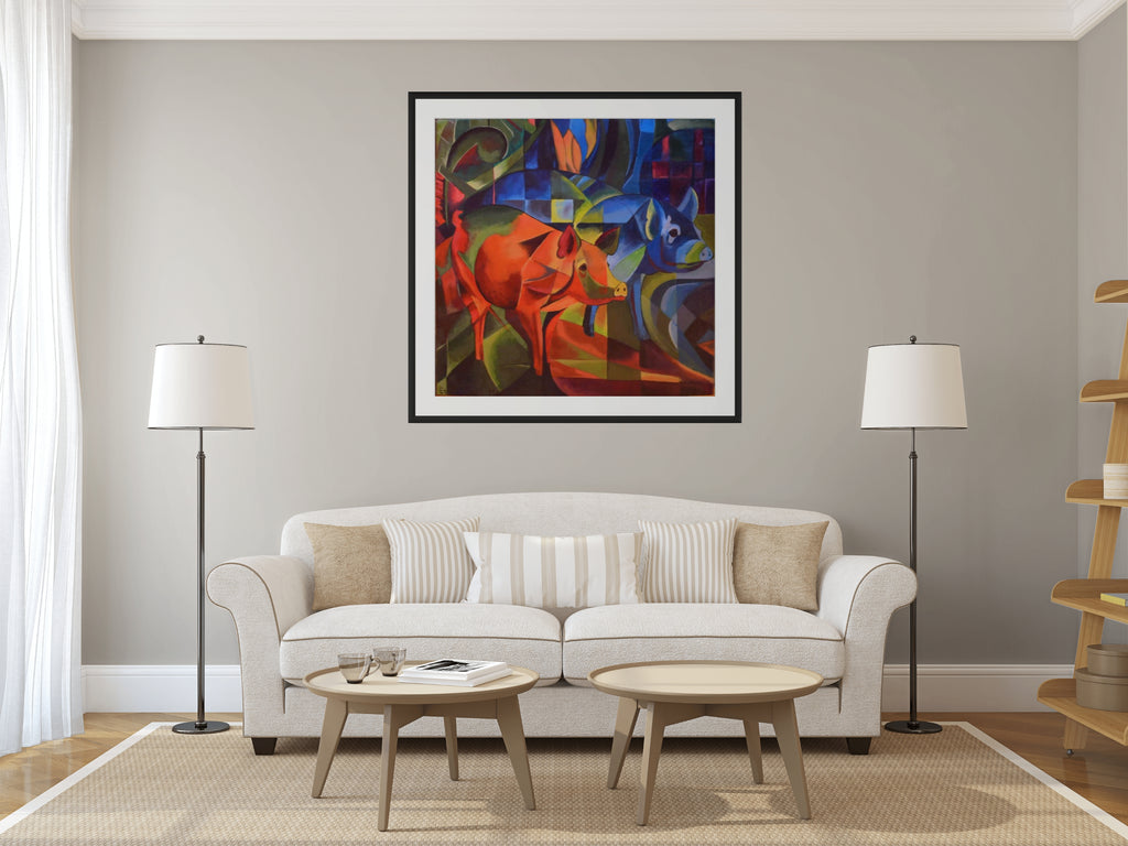 Playing Forms - Franz Marc - Premium Canvas 430g (gallery quality)