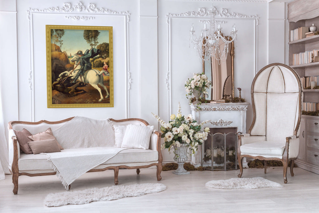 Saint George and the Dragon - Raphael - Premium Canvas 430g (gallery quality)