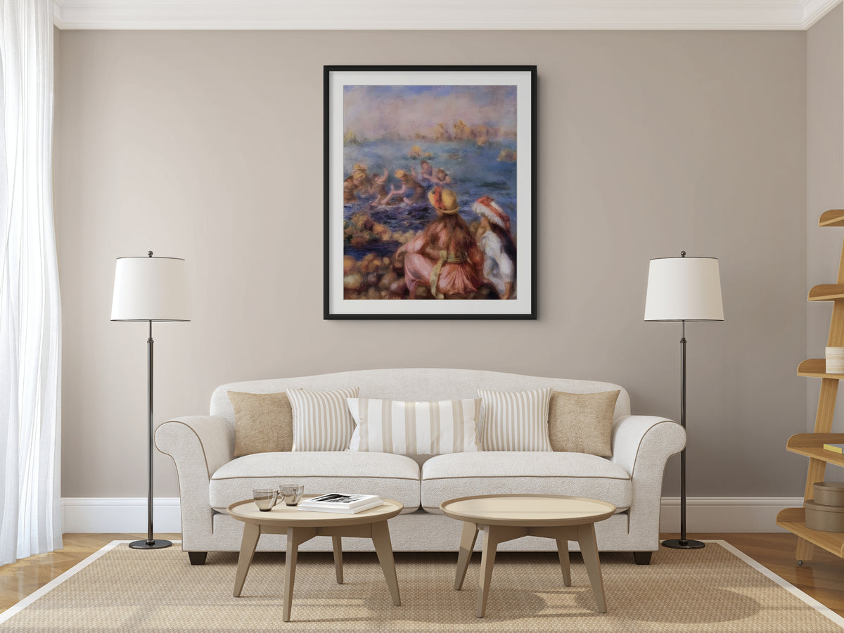 Los bañistas -Pierre-Auguste Renoir - Lienzo premium 430g (calidad de galeria)