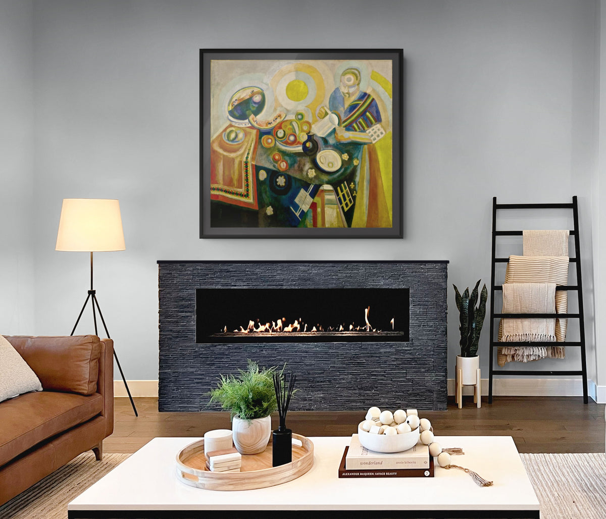 Fenêtres ouvertes simultanément - Robert Delaunay - Toile premium 430g (qualité galerie)