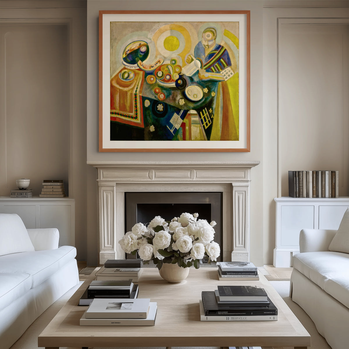 Fenêtres ouvertes simultanément - Robert Delaunay - Toile premium 430g (qualité galerie)