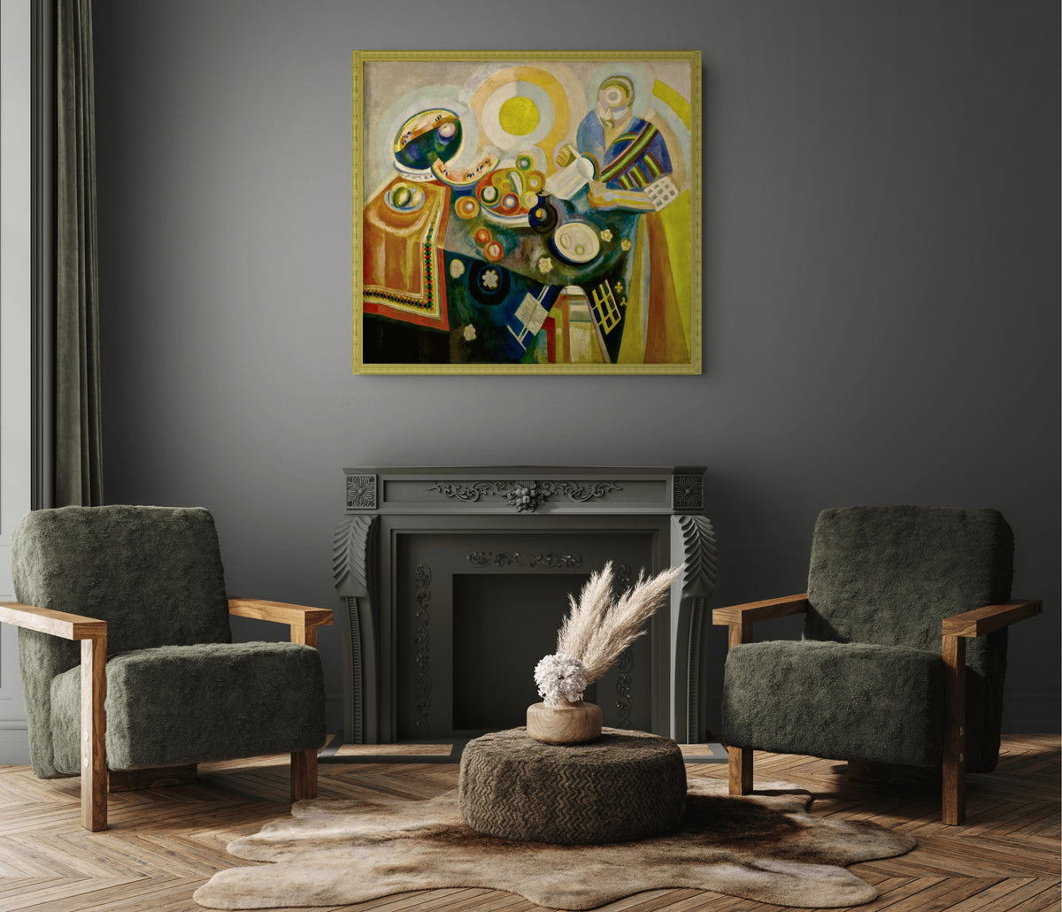 Fenêtres ouvertes simultanément - Robert Delaunay - Toile premium 430g (qualité galerie)
