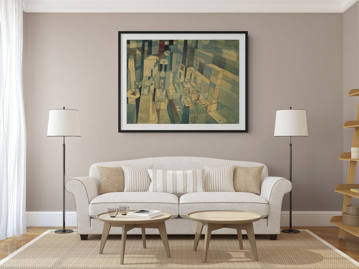 Perspectiva de habitación rojo-verde - Paul Klee - Lienzo premium 430g (calidad de galeria)