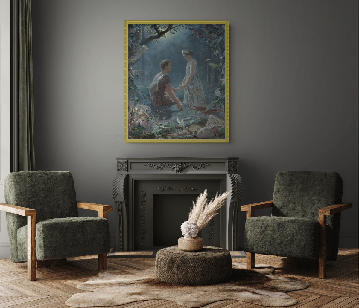 ...And the Fairies Fled - Charles Sims - Premium Canvas 430g (gallery quality)