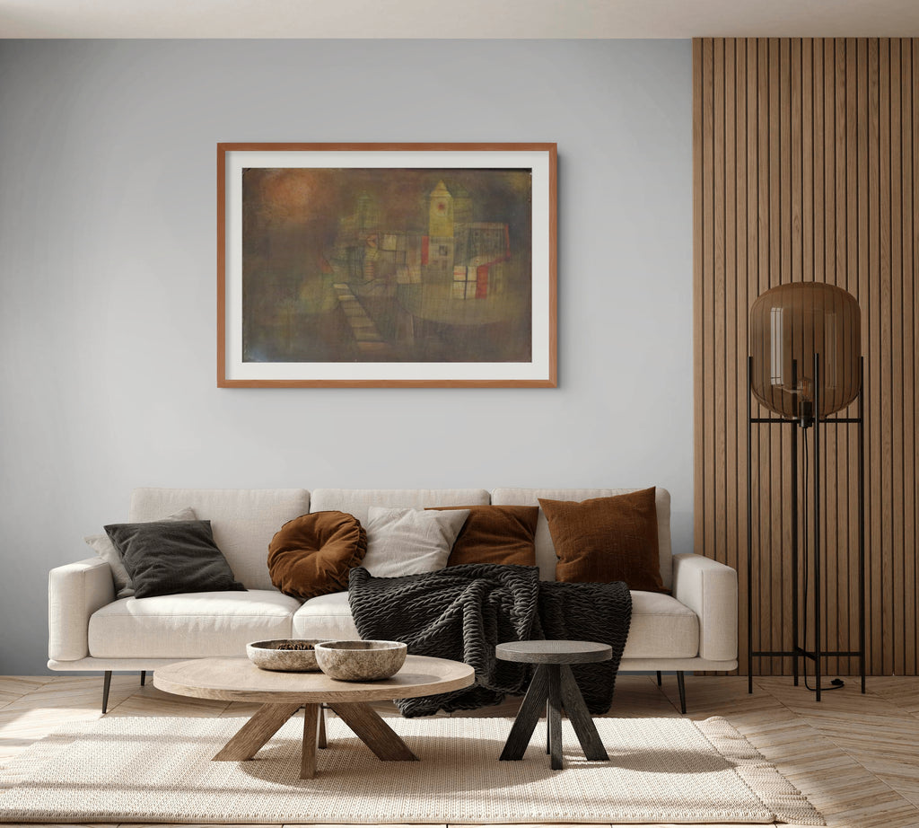 Pequeño pueblo bajo el sol de otoño - Paul Klee - Lienzo premium 430g (calidad de galeria)