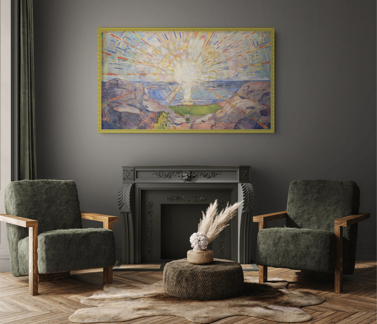 El sol - Edvard Munch - Lienzo premium 430g (calidad de galeria)