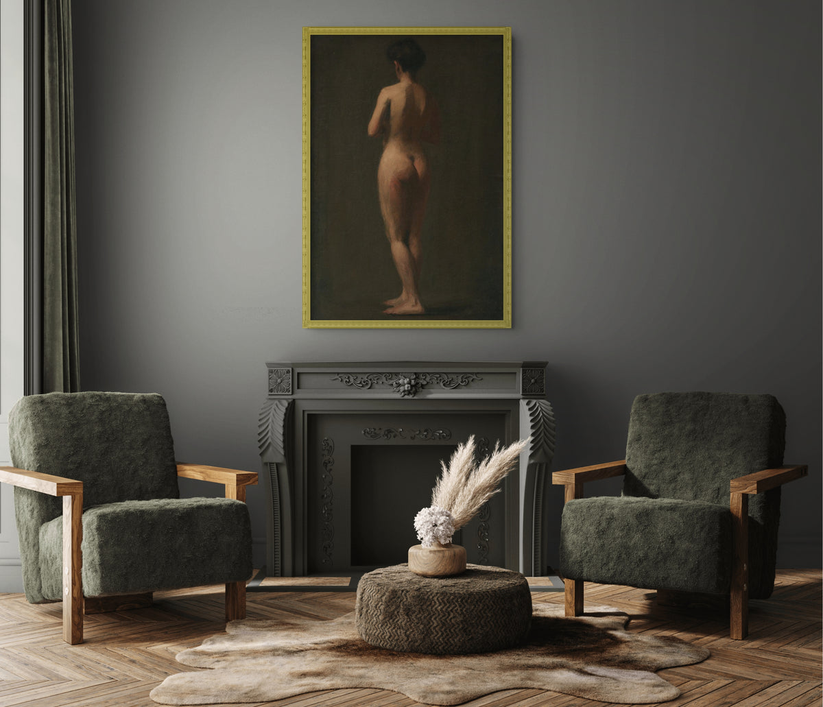 Standing Nude - Edward Hopper - Lienzo premium 430g (calidad de galeria)