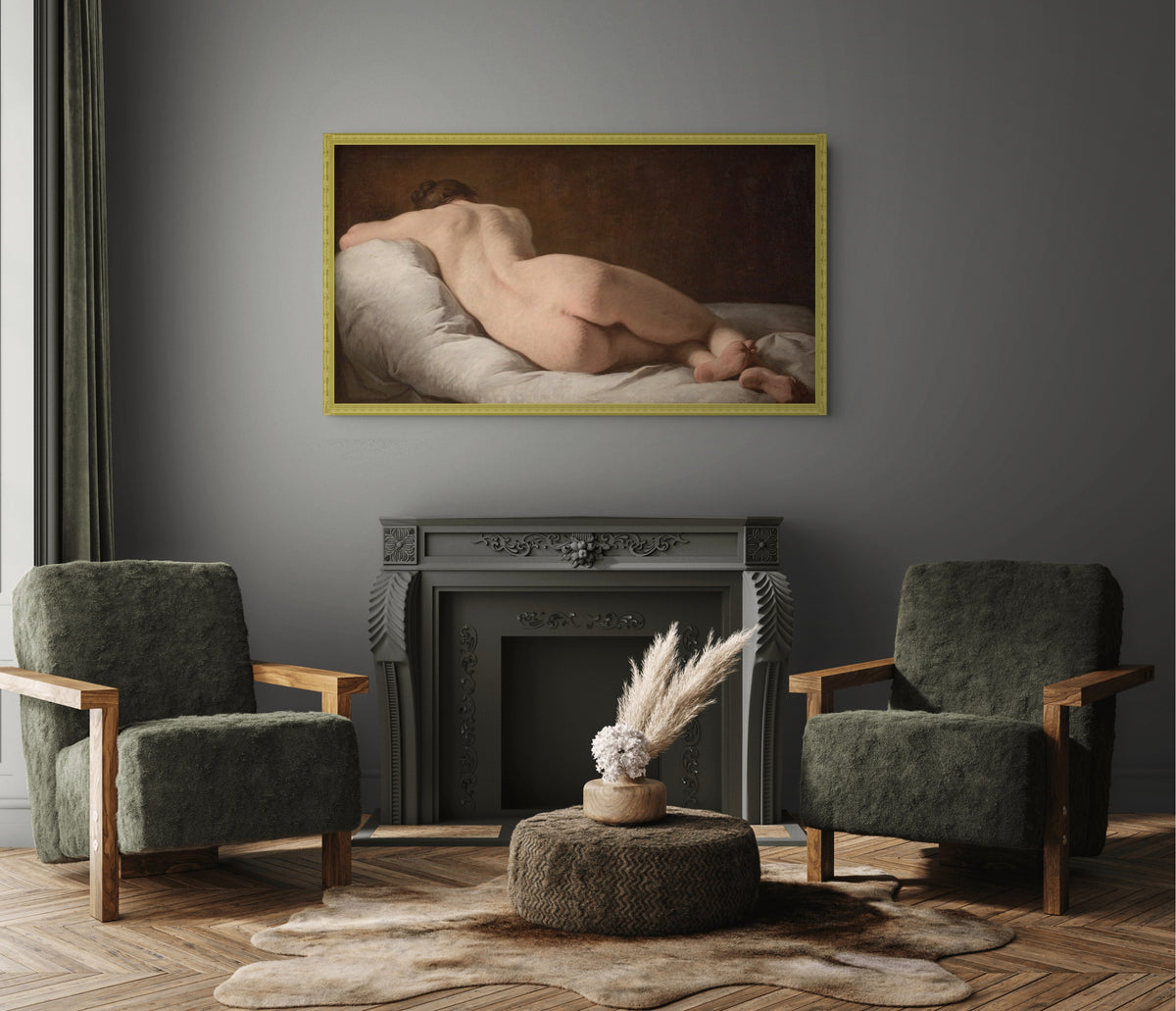 Desnudo femenino de espaldas - Pierre Subleyras - Lienzo premium 430g (calidad de galeria)