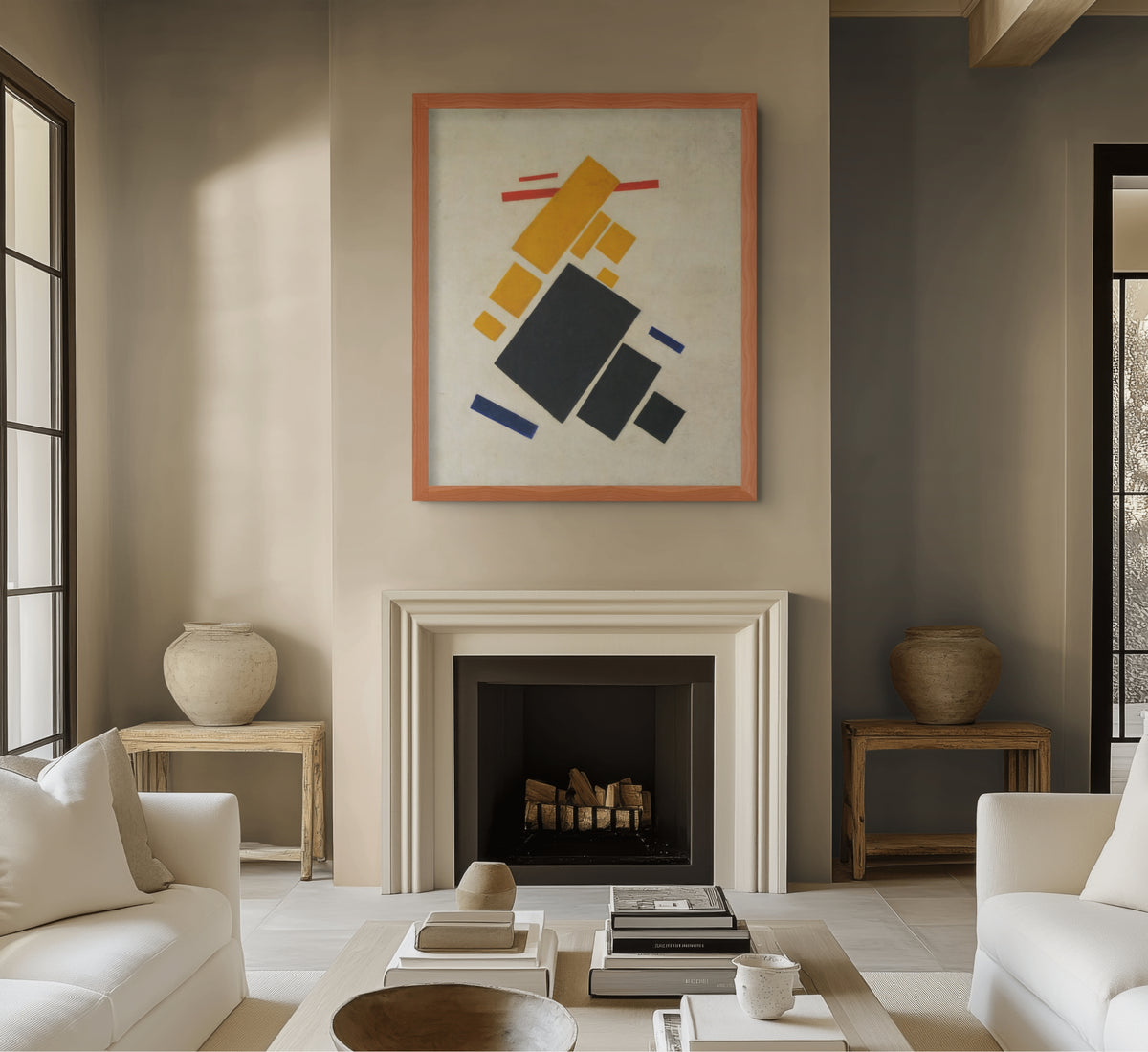 Composición suprematista: Avión volando -  Kazimir Malévich - Lienzo premium 430g (calidad de galeria)