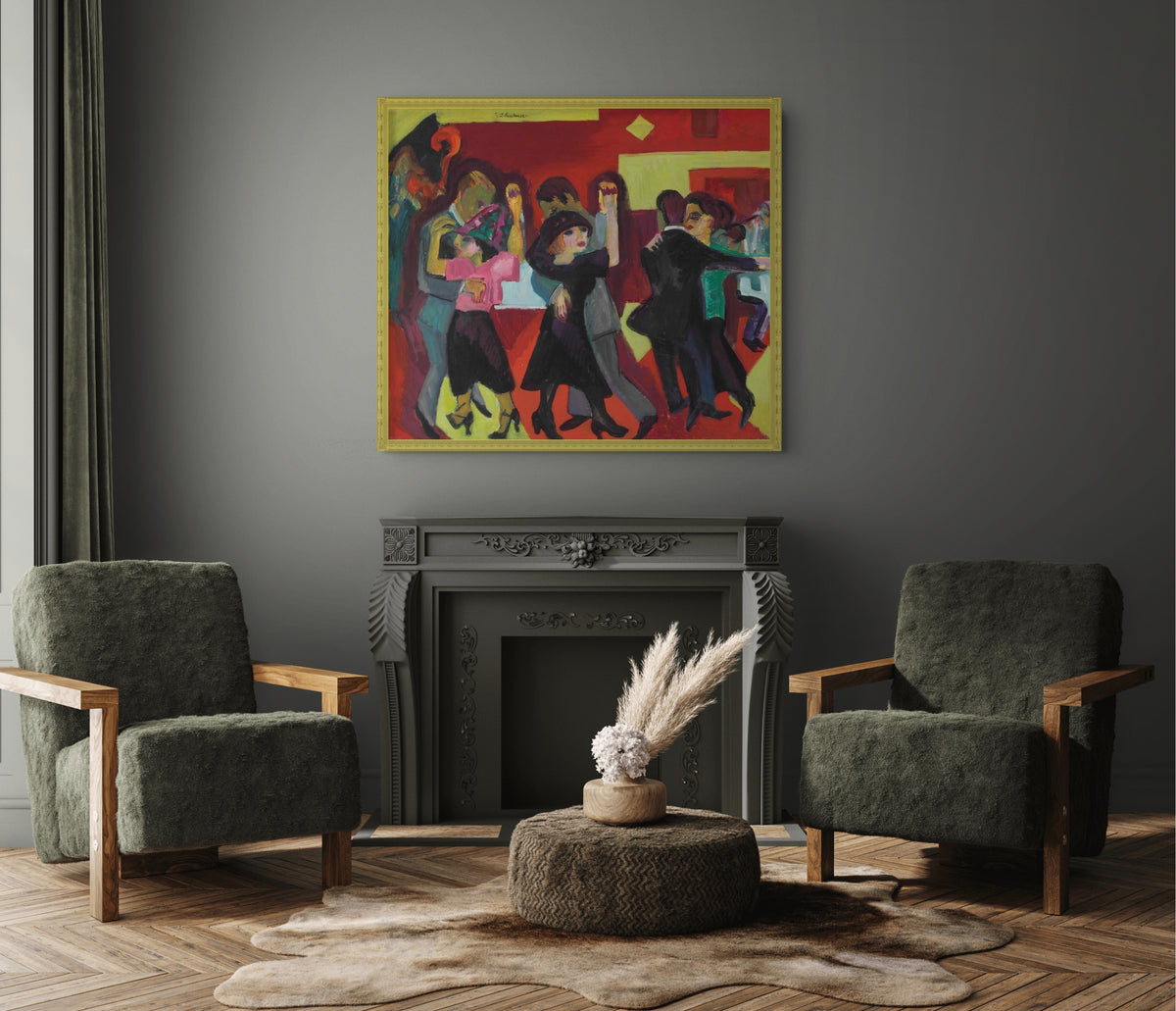 Te danzante - Ernst Ludwig Kirchner - Lienzo premium 430g (calidad de galeria)