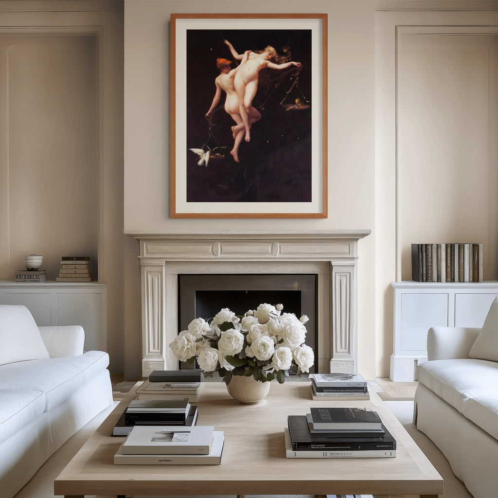 La balanza del Zodíaco - Luis Ricardo Falero - Lienzo premium 430g (calidad de galeria)