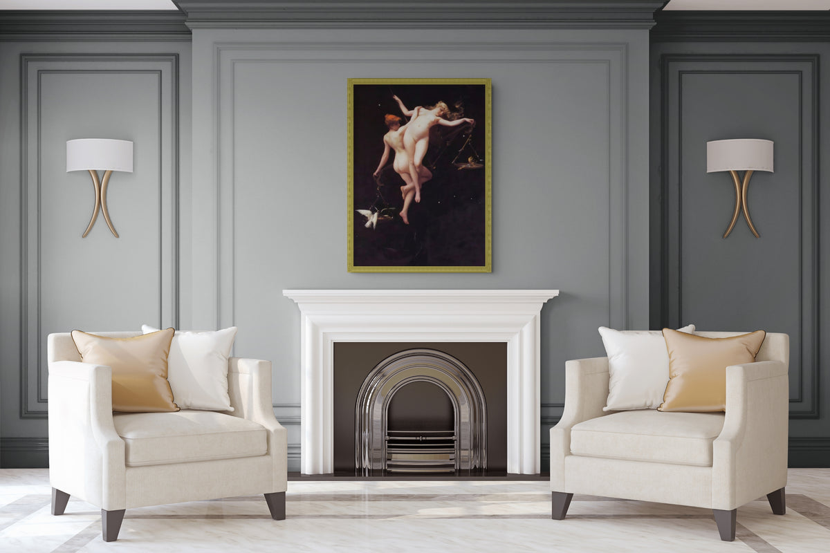 La balanza del Zodíaco - Luis Ricardo Falero - Lienzo premium 430g (calidad de galeria)