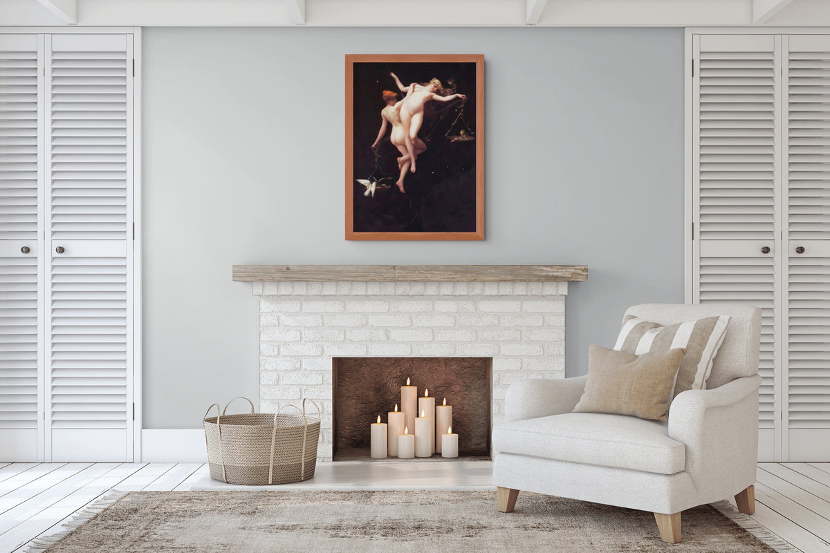 La balanza del Zodíaco - Luis Ricardo Falero - Lienzo premium 430g (calidad de galeria)
