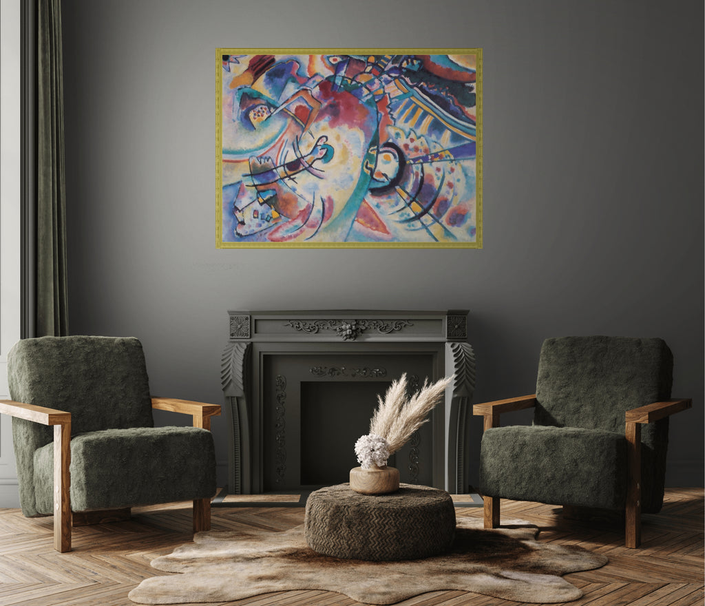 Couple on Horseback - Wassily Kandinsky - Premium 430g canvas (gallery quality)