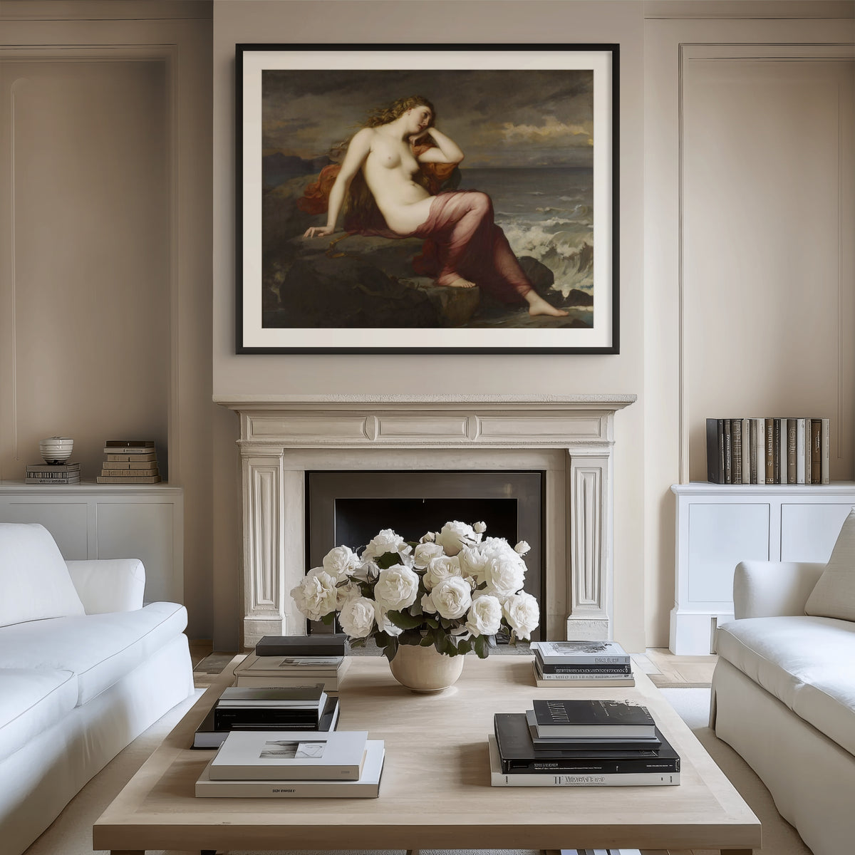 La ninfa Calipso - Henri Lehmann - Lienzo premium 430g (calidad de galeria)