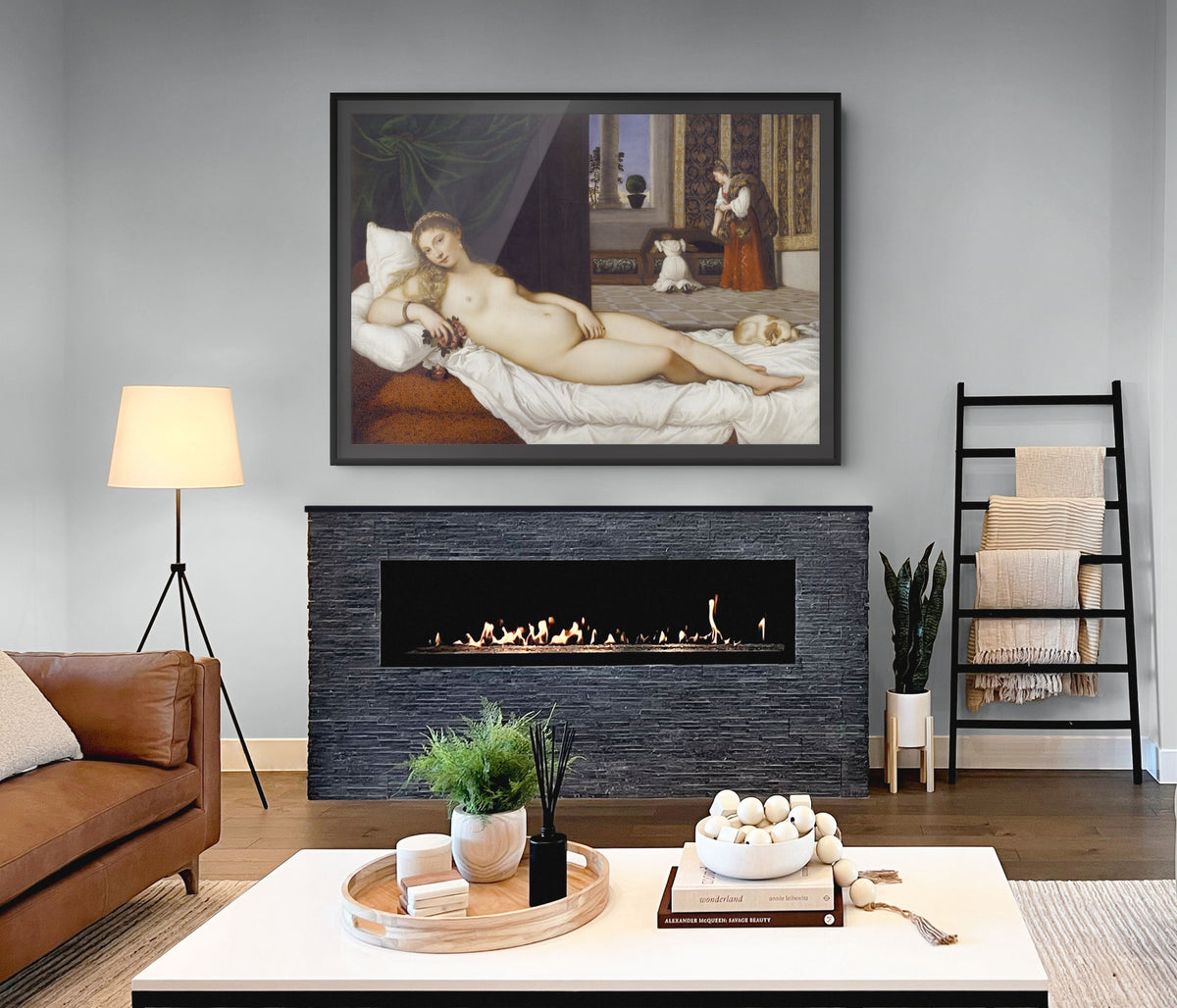 La Venus de Urbino - Tiziano Vecellio - Lienzo premium 430g (calidad de galeria)