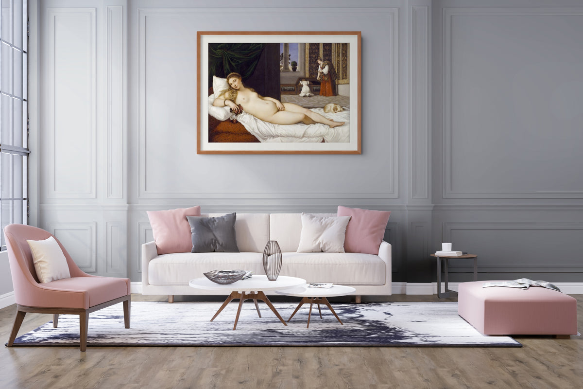 La Venus de Urbino - Tiziano Vecellio - Lienzo premium 430g (calidad de galeria)