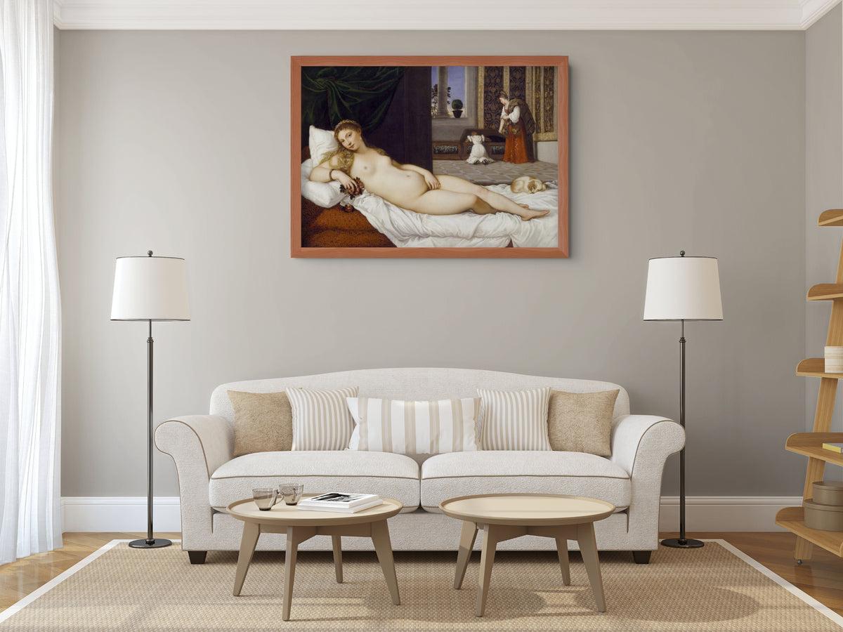 La Venus de Urbino - Tiziano Vecellio - Lienzo premium 430g (calidad de galeria)