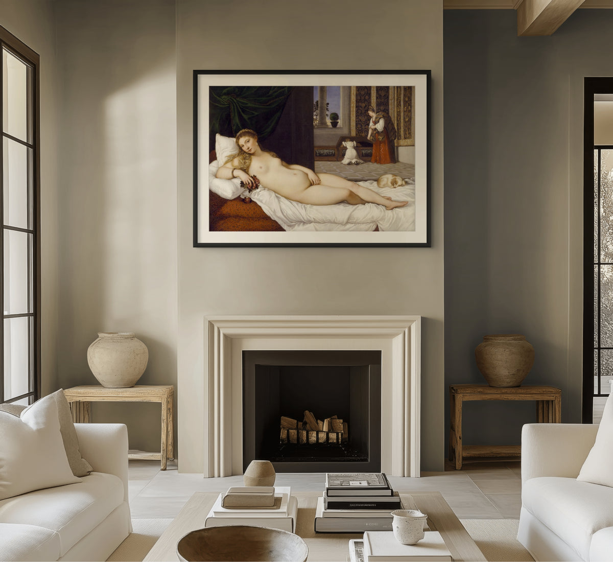 La Venus de Urbino - Tiziano Vecellio - Lienzo premium 430g (calidad de galeria)