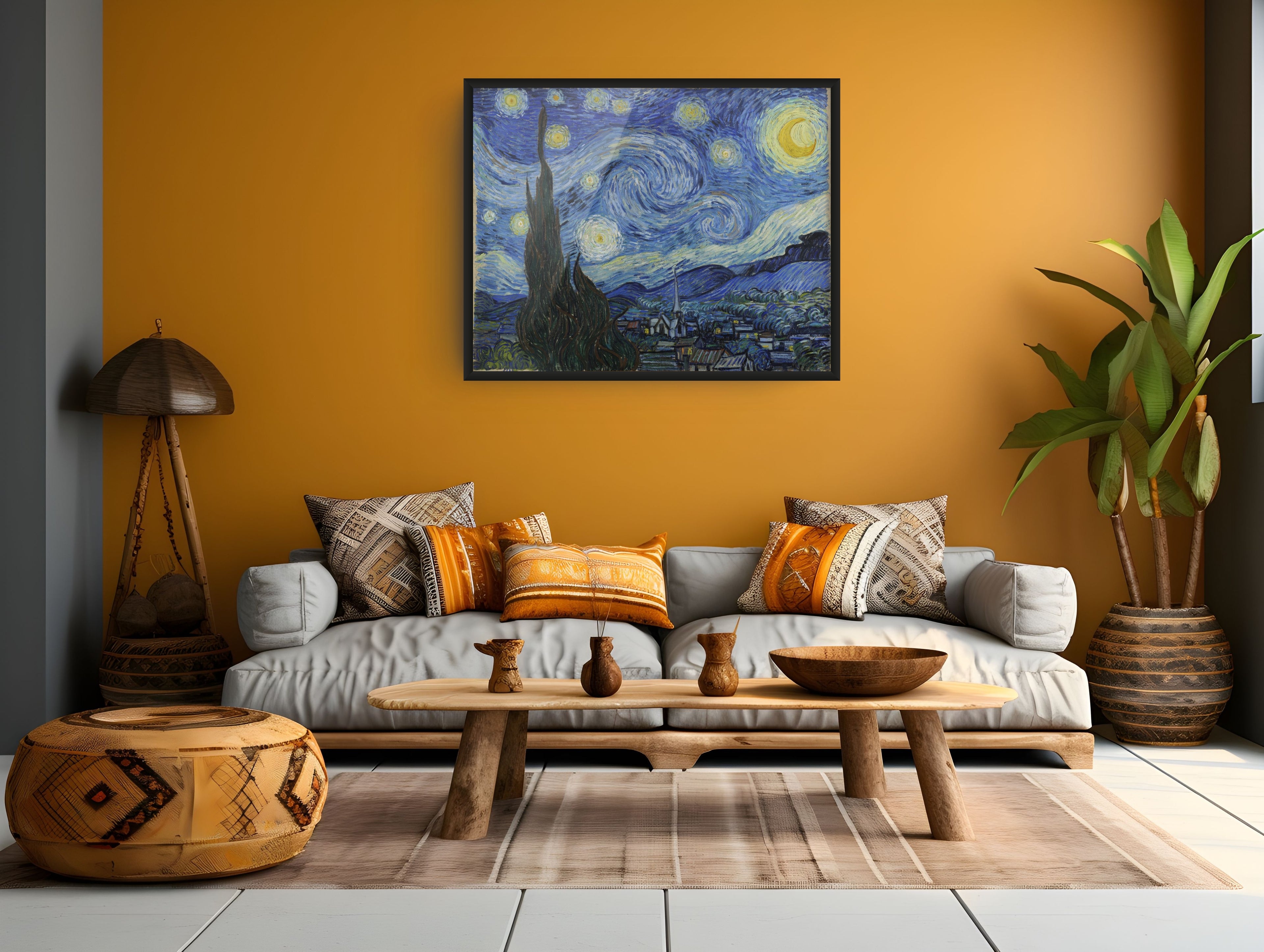 The Starry Night - Vincent Van Gogh - Premium 430g canvas (gallery quality)