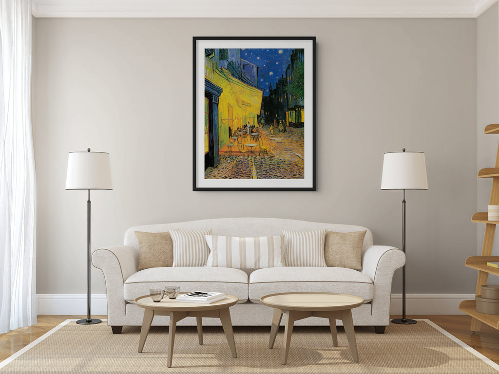 Terraza de café por la noche - Vincent Van Gogh - Lienzo premium 430g (calidad de galeria)