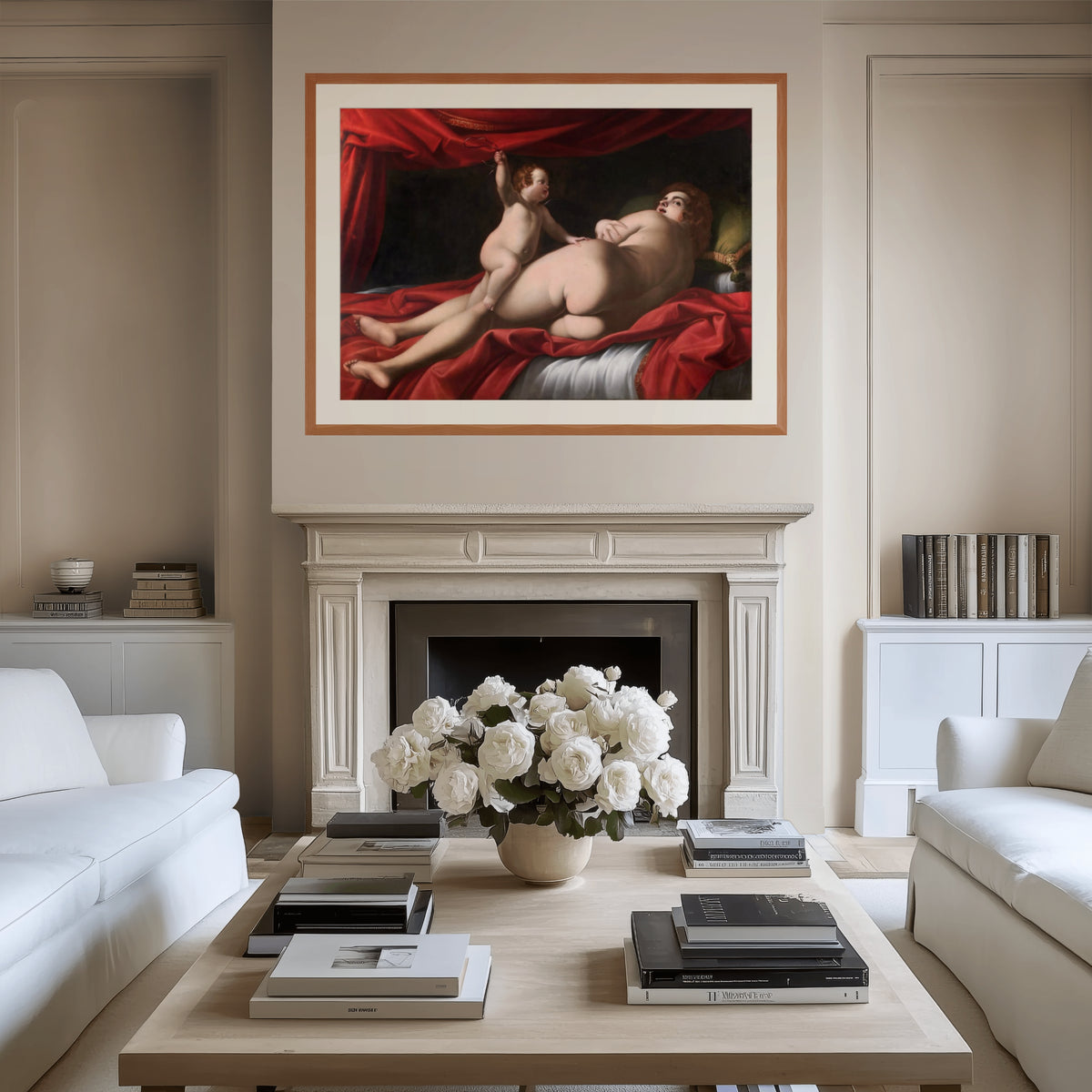 Venus azotada por cupido - Giovanni Baglione - Lienzo premium 430g (calidad de galeria)
