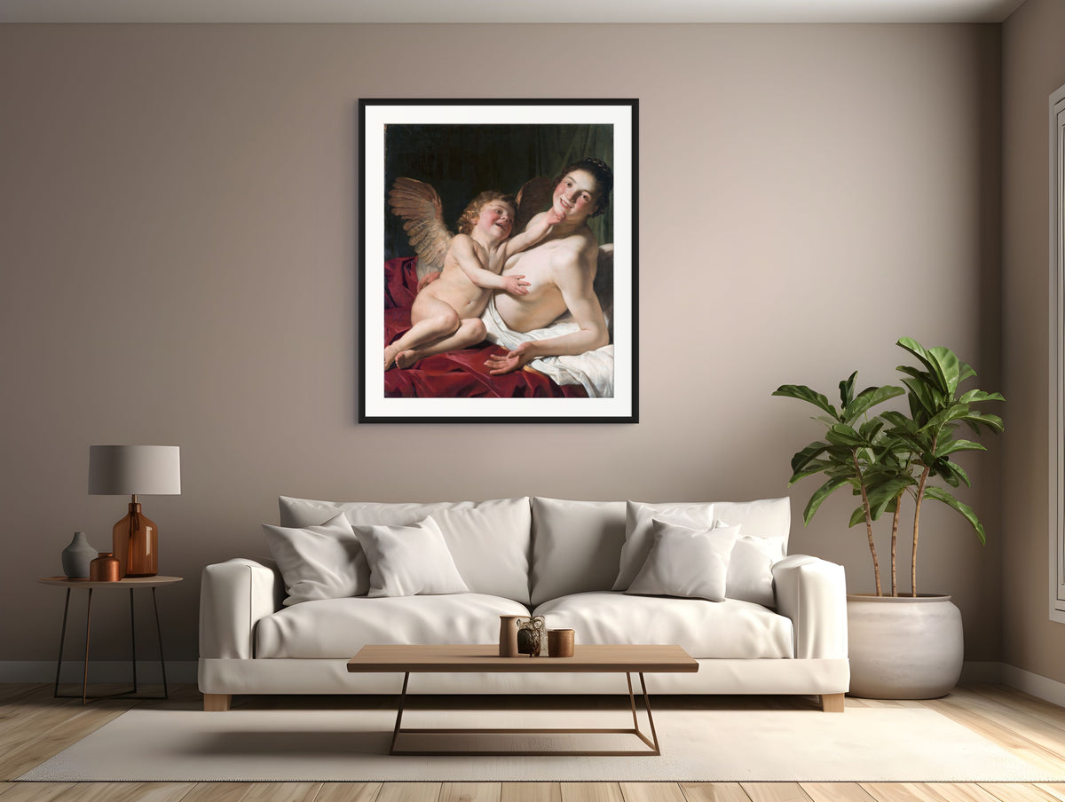 Venus y Cupido - Roeloff van Zijl - Lienzo premium 430g (calidad de galeria)